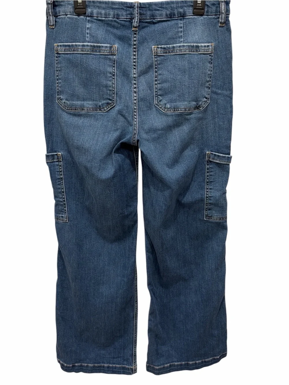 KUT from the Kloth Jodi Fab AB Wide Leg Cargo Jeans Size 12 Medium Wash Denim - Picture 3 of 8